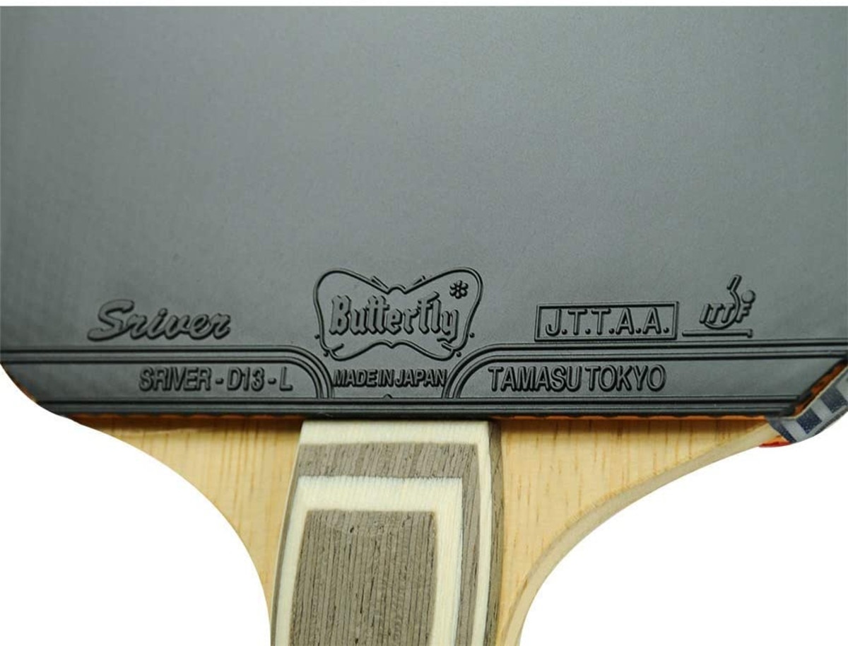 Sriver Table Tennis Rubber: Close-up of Rubber on Blade